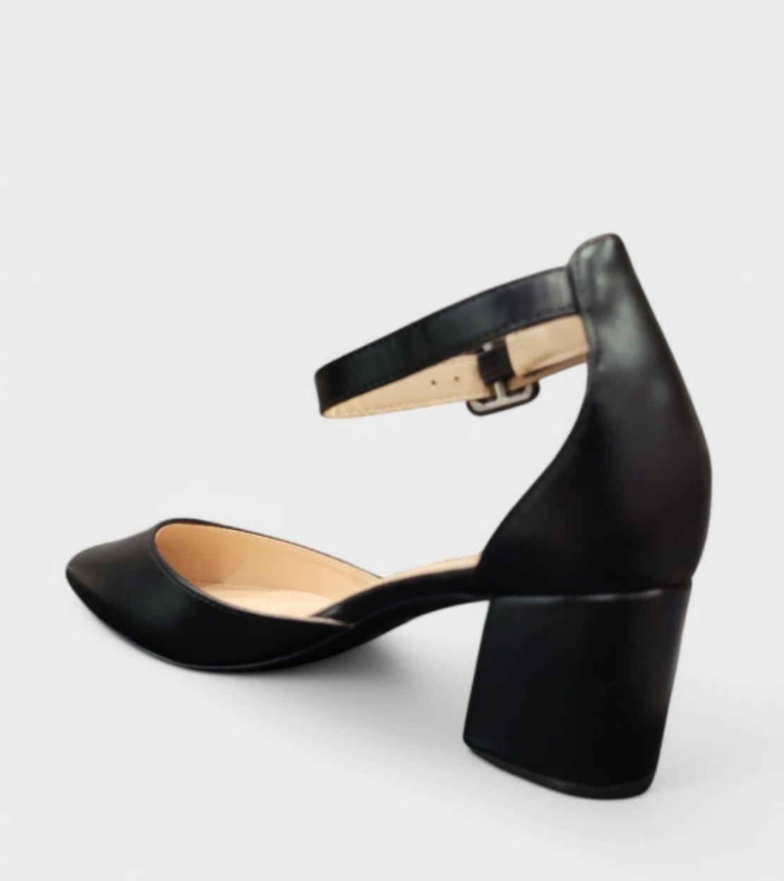 Черни дамски обувки с широк ток 6 см – C5730-1 black