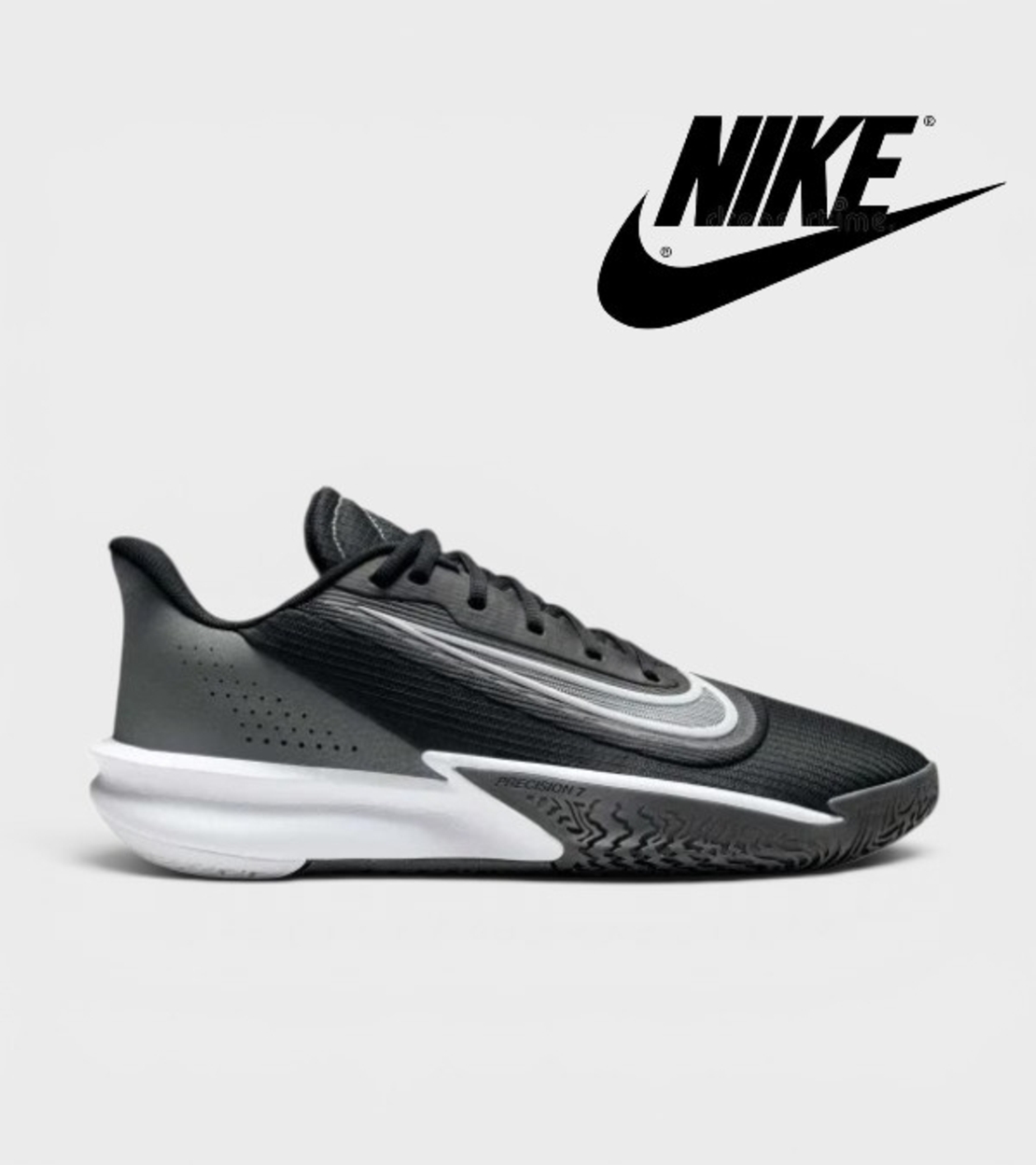 Nike Маратонки Precision 7 в черно и сиво