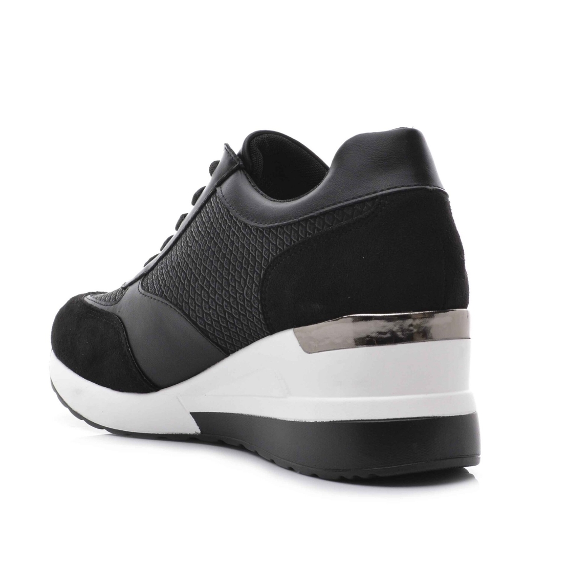 Модни дамски маратонки на платформа от кожа модел:А6802-1 black