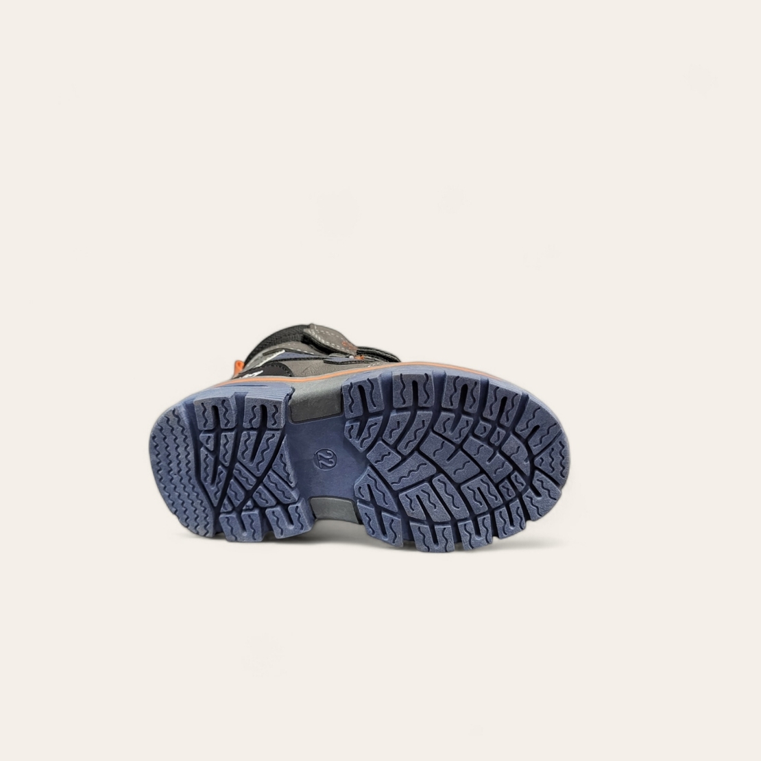 Детски боти за момче с цип и лепенки B30-2 grey