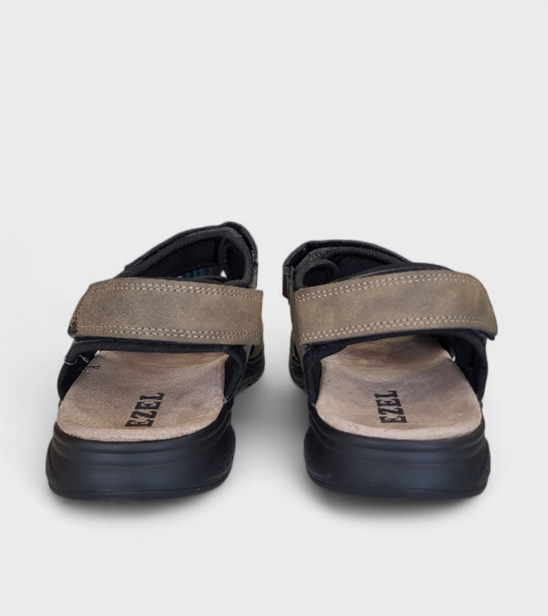 Мъжки сандали в цвят каки с велкро лепенки 2634-2 Khaki