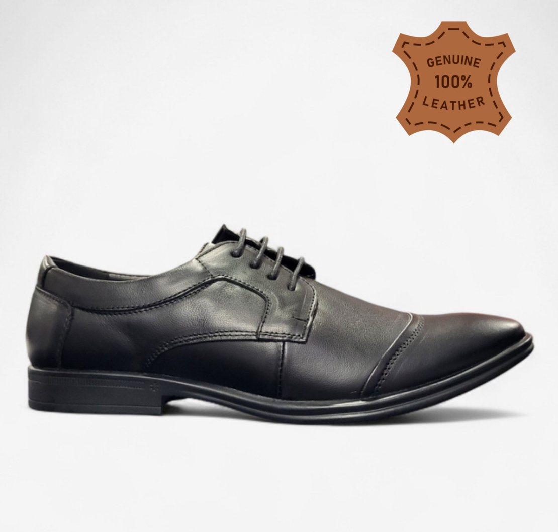 Мъжки елегантни обувки от естествена кожа H035-1 black