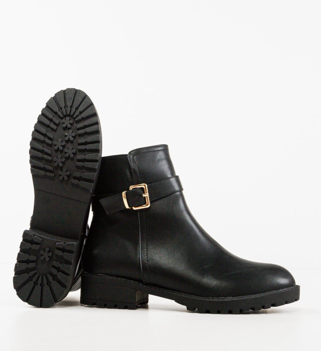 Елегантни дамски боти със златиста катарама без връзки модел: OD8062 black