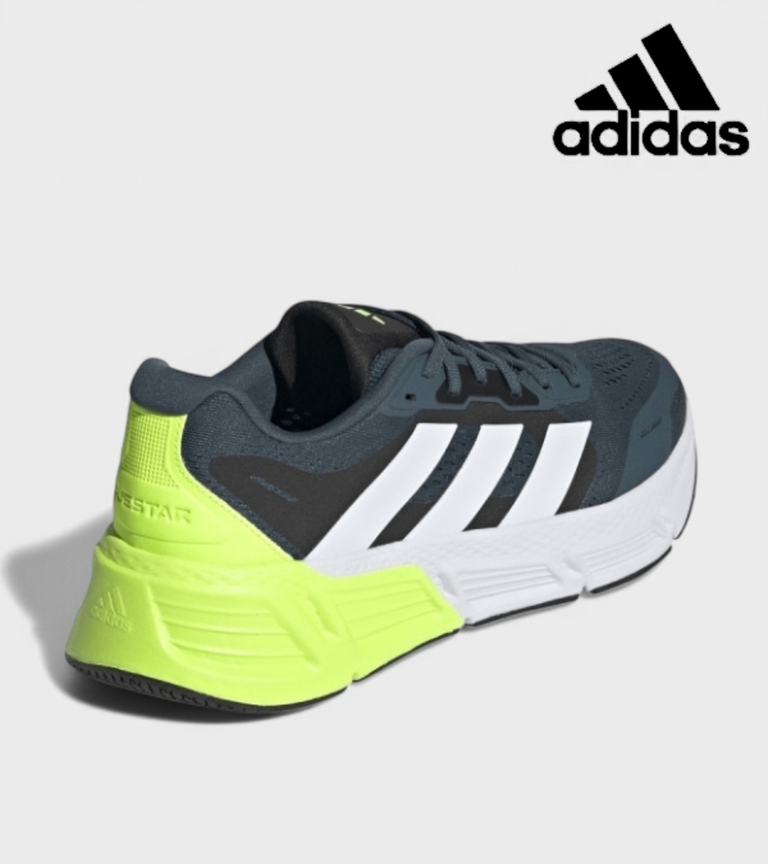 Мъжки маратонки с мрежа в зелен цвят Adidas Questar 2 M