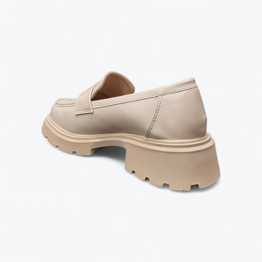 Дамски мокасини на платформа W525276 beige