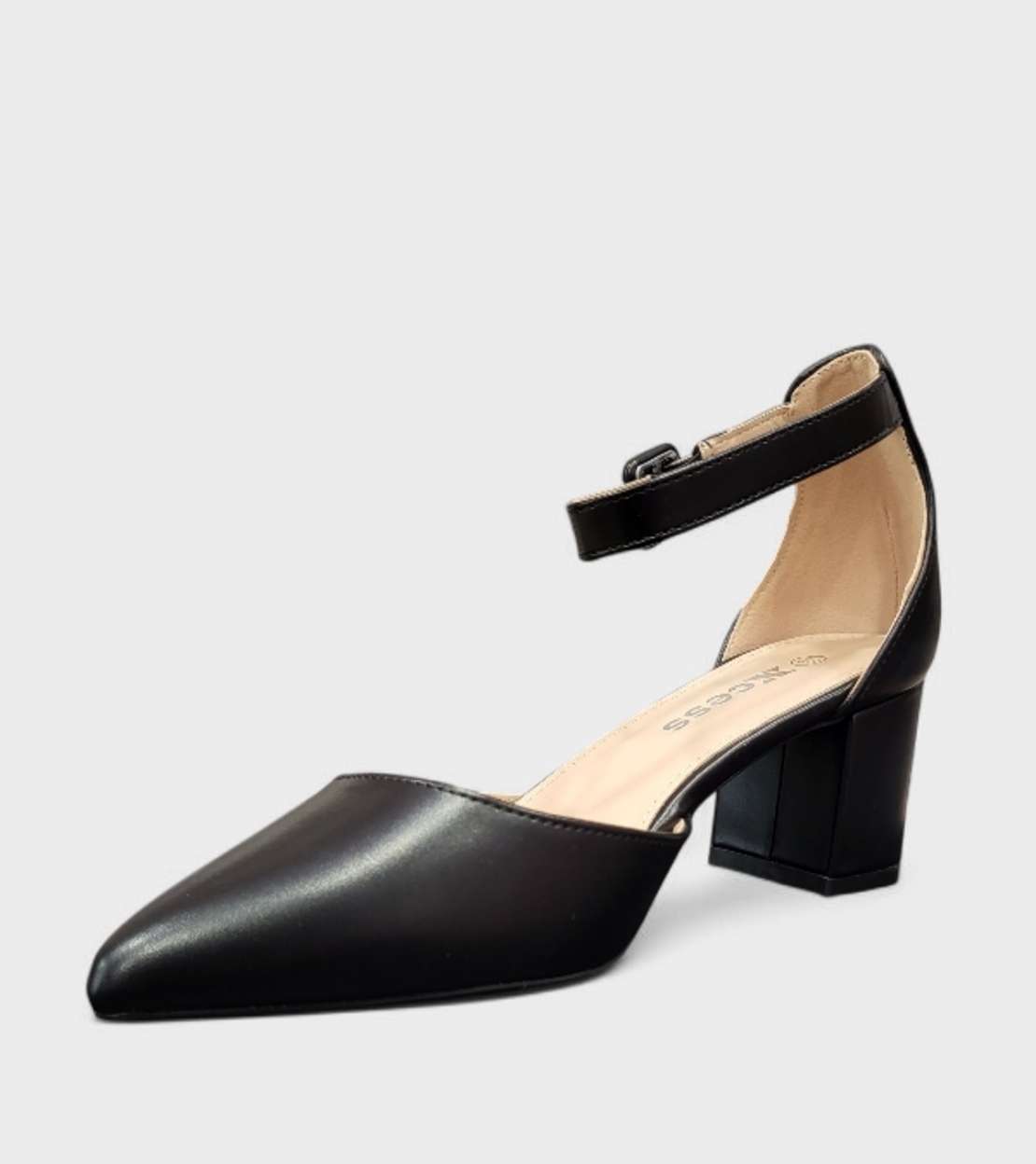 Черни дамски обувки с широк ток 6 см – C5730-1 black