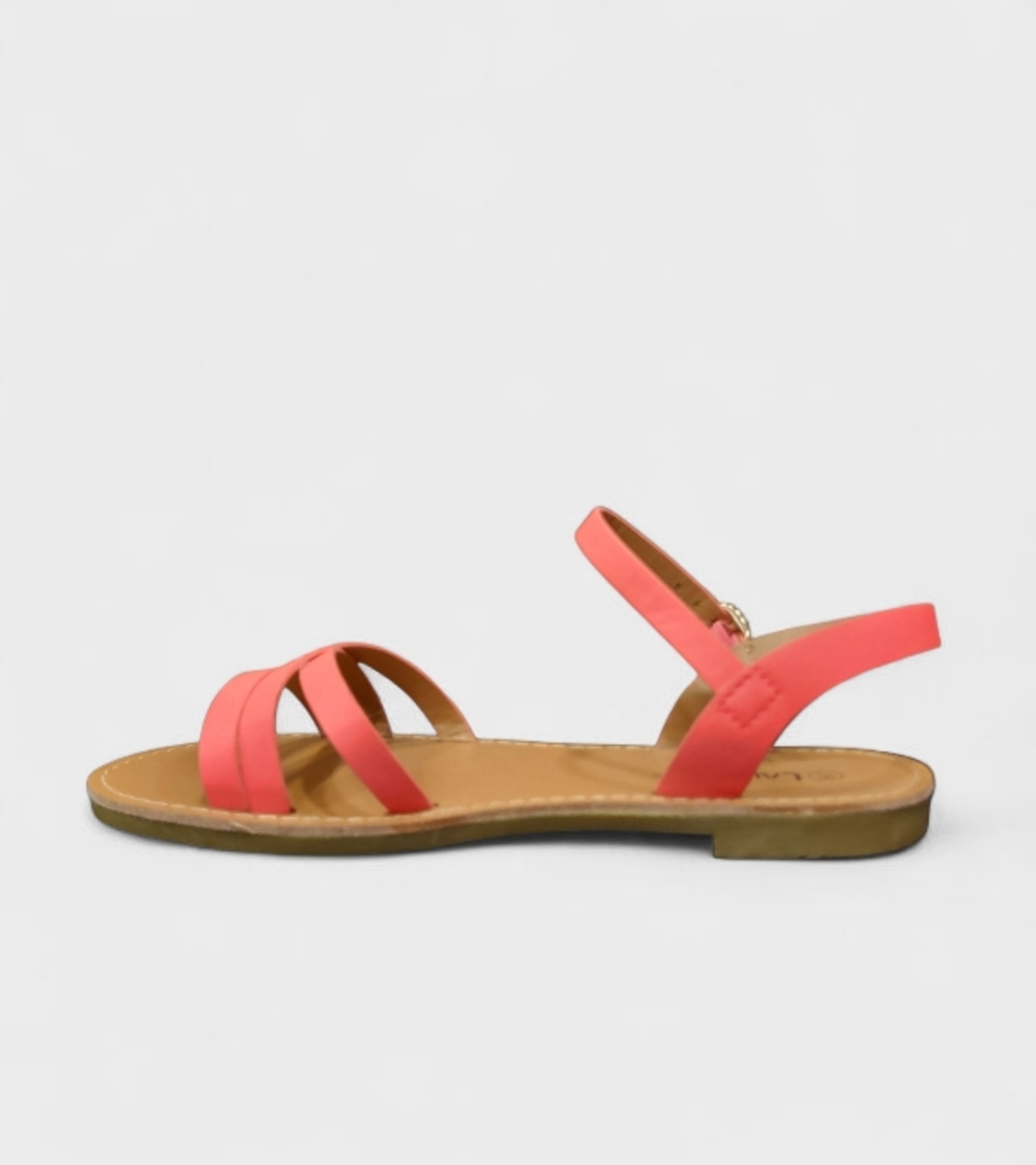 Дамски летни сандали с фини каишки и равна подметка – R16P0893-1 Fuxia