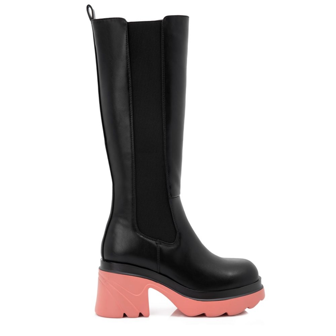 Дамски леки и удобни ботуши с розова подметка модел: 8792-GG pink