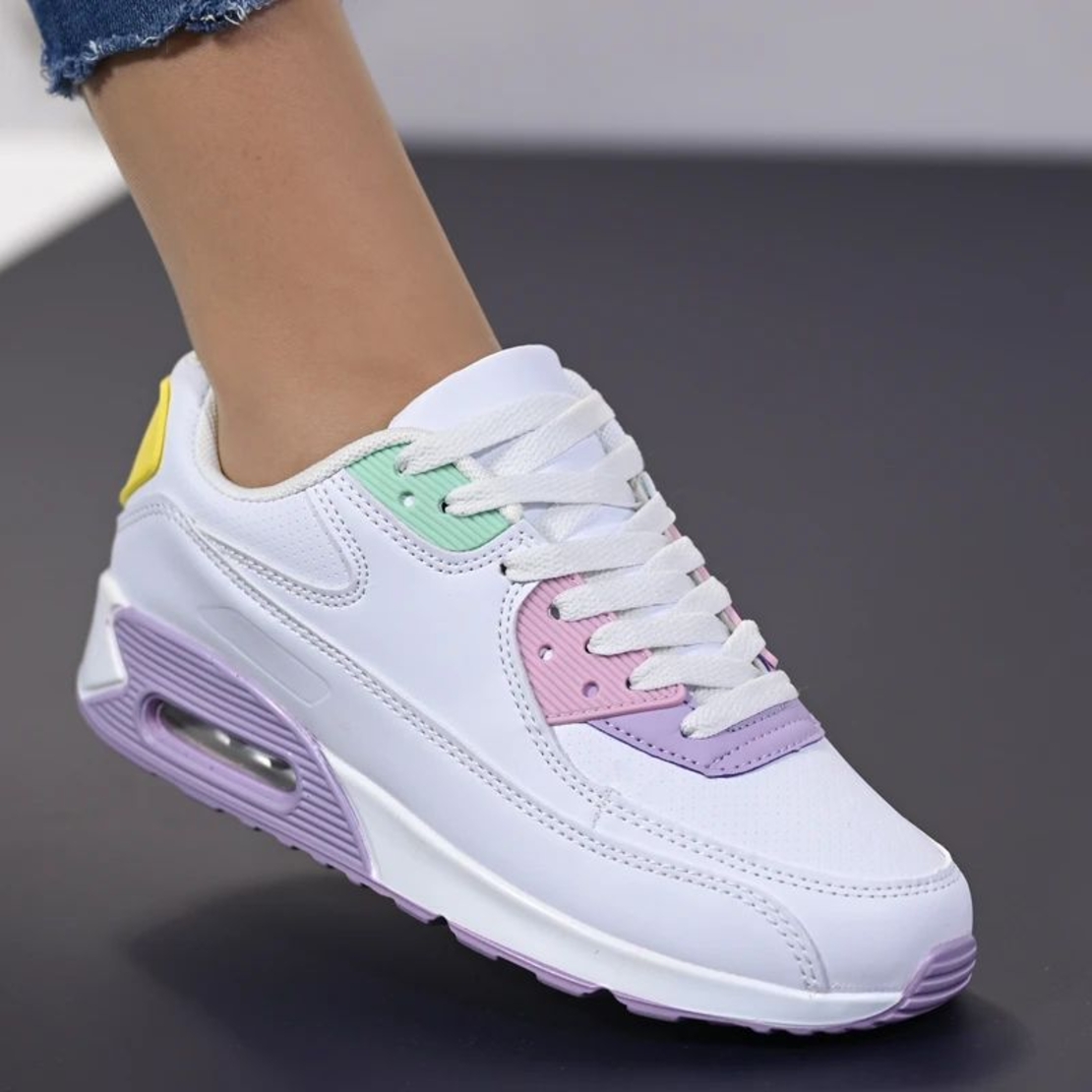 Дамски маратонки с олекотена подметка W589006 white