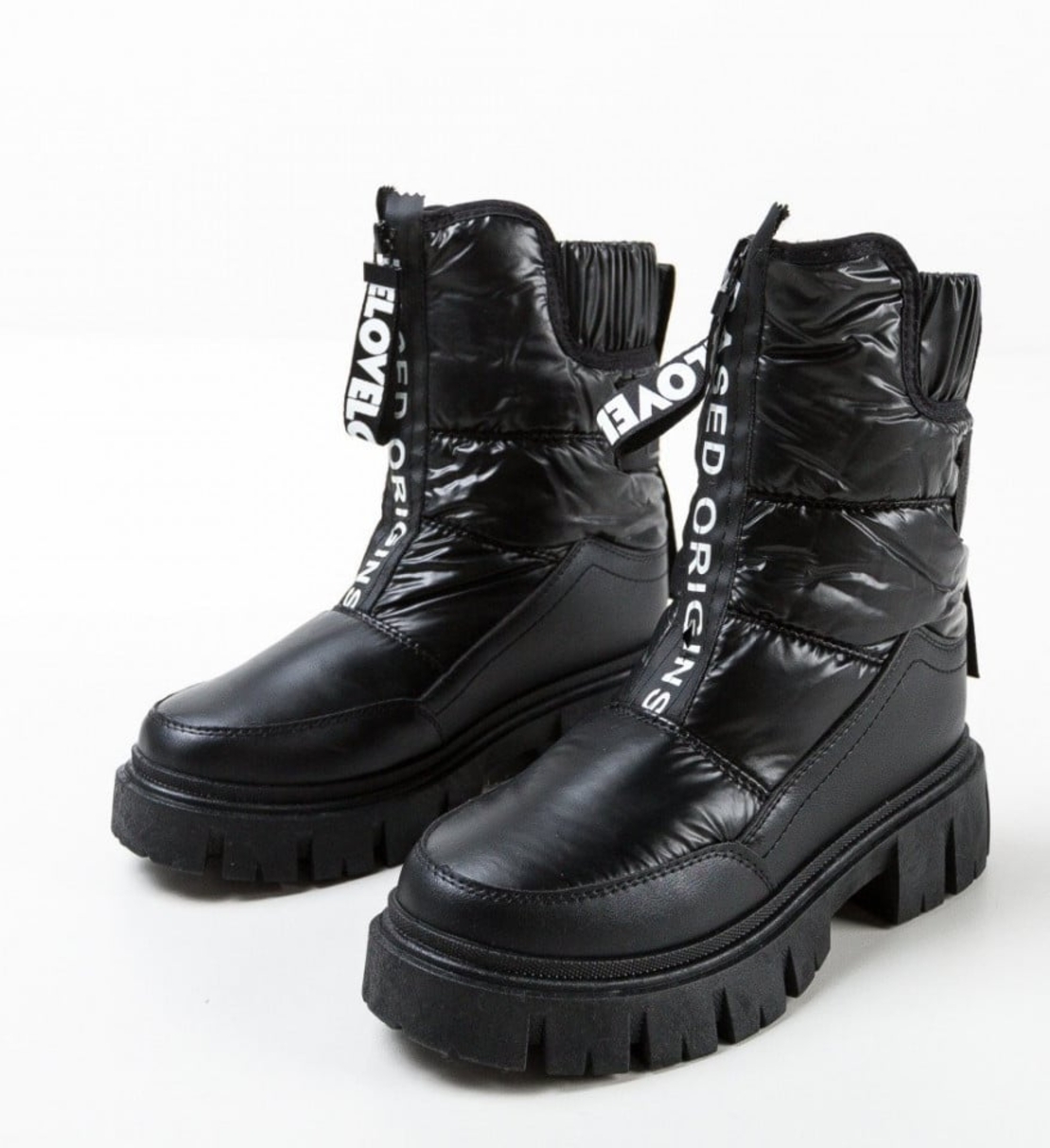 Дамски апрески с подметка с платформа в черен цвят модел: 164159 black