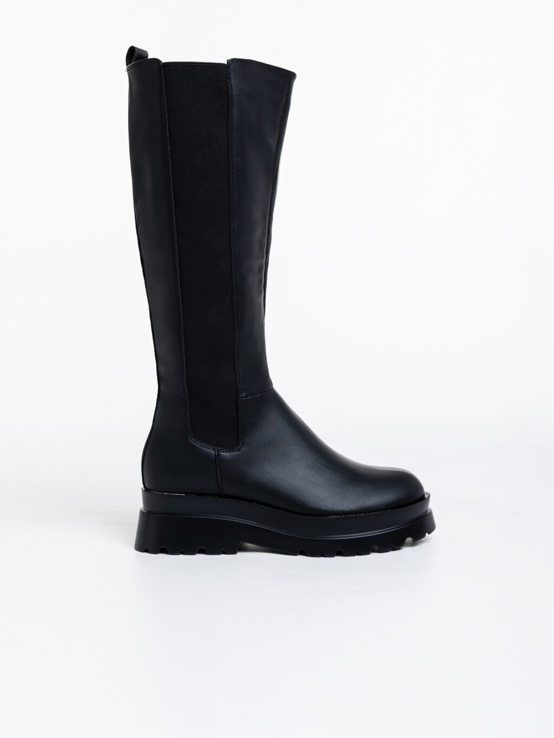 Дамски модни ботуши с ластик в черен цвят модел: 2A-1504 black