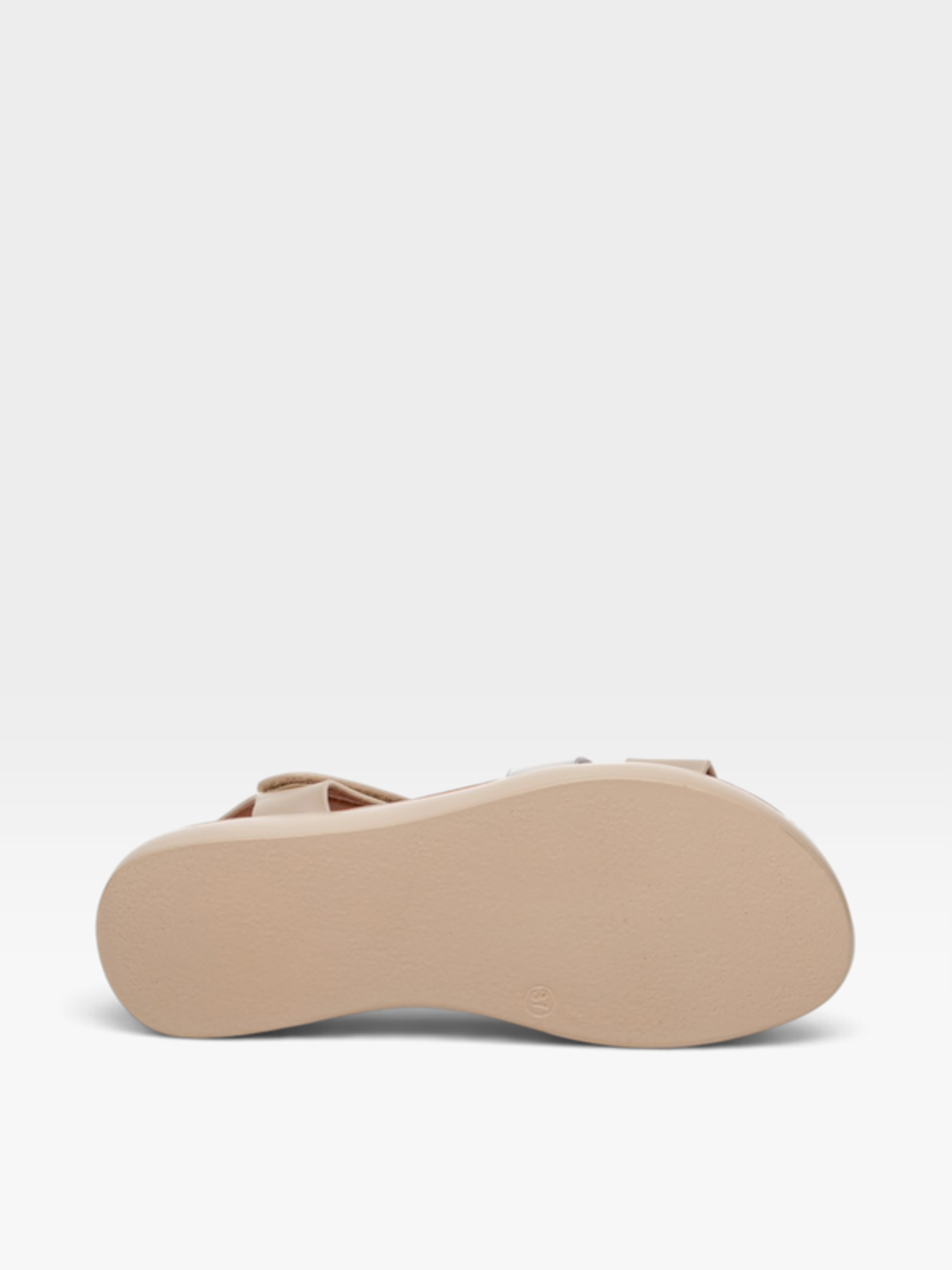Дамски сандали с велкро закопчаване в бежово и сребристо 508199 beige