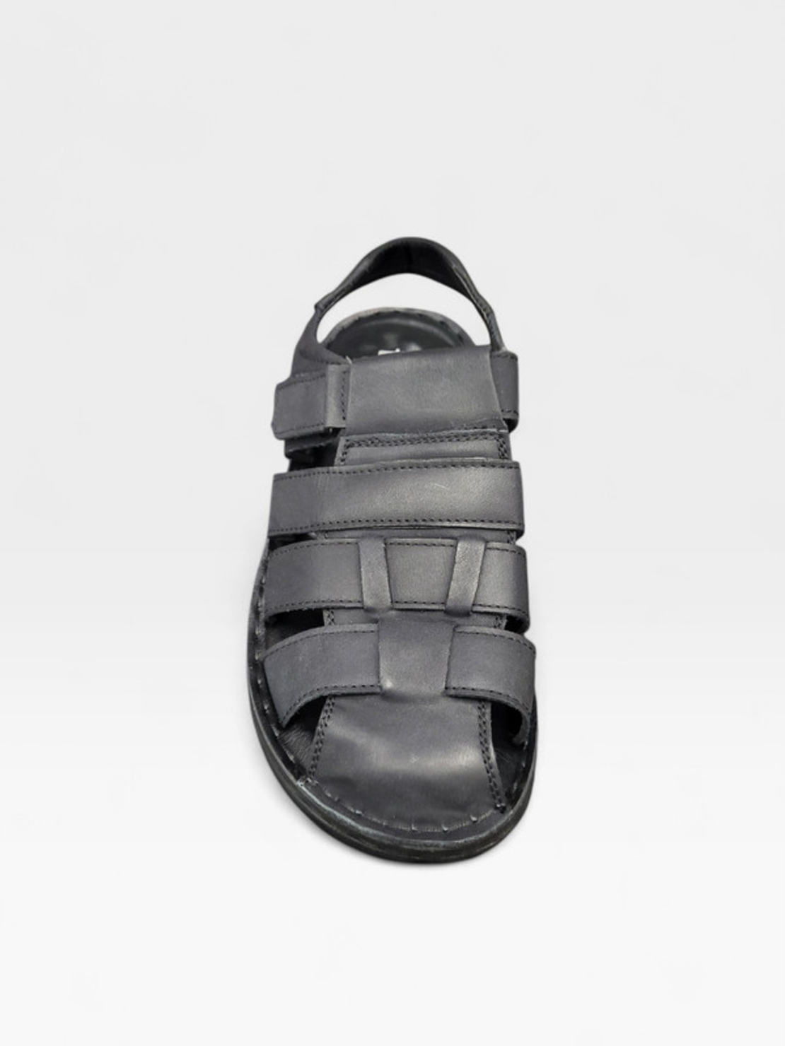 Мъжки кожени сандали в черно K123-1 black