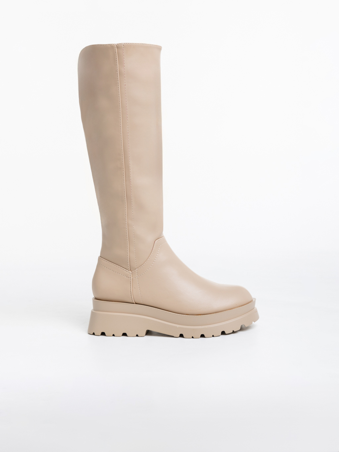 Дамски ботуши в бежов цвят модел: 2А-1503 beige
