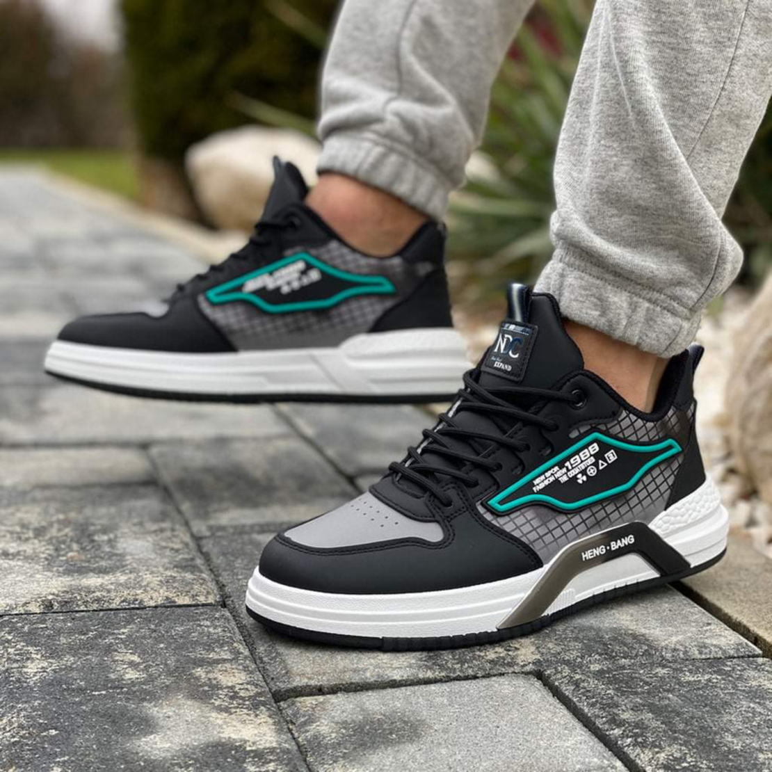 Мъжки кецове в черно и сиво 8812 black/grey