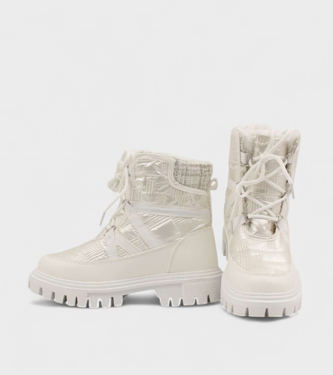 Дамски бели апрески с връзки K25-2 white