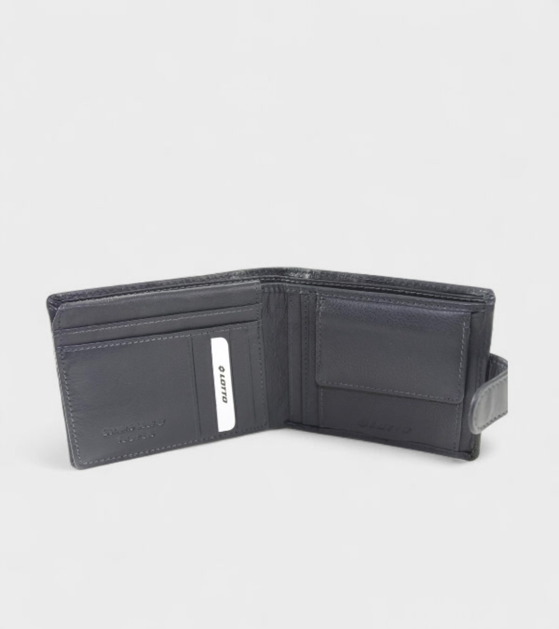 Мъжки портфейл Lotto от естествена кожа в син цвят с копче LTT914-U2L blue