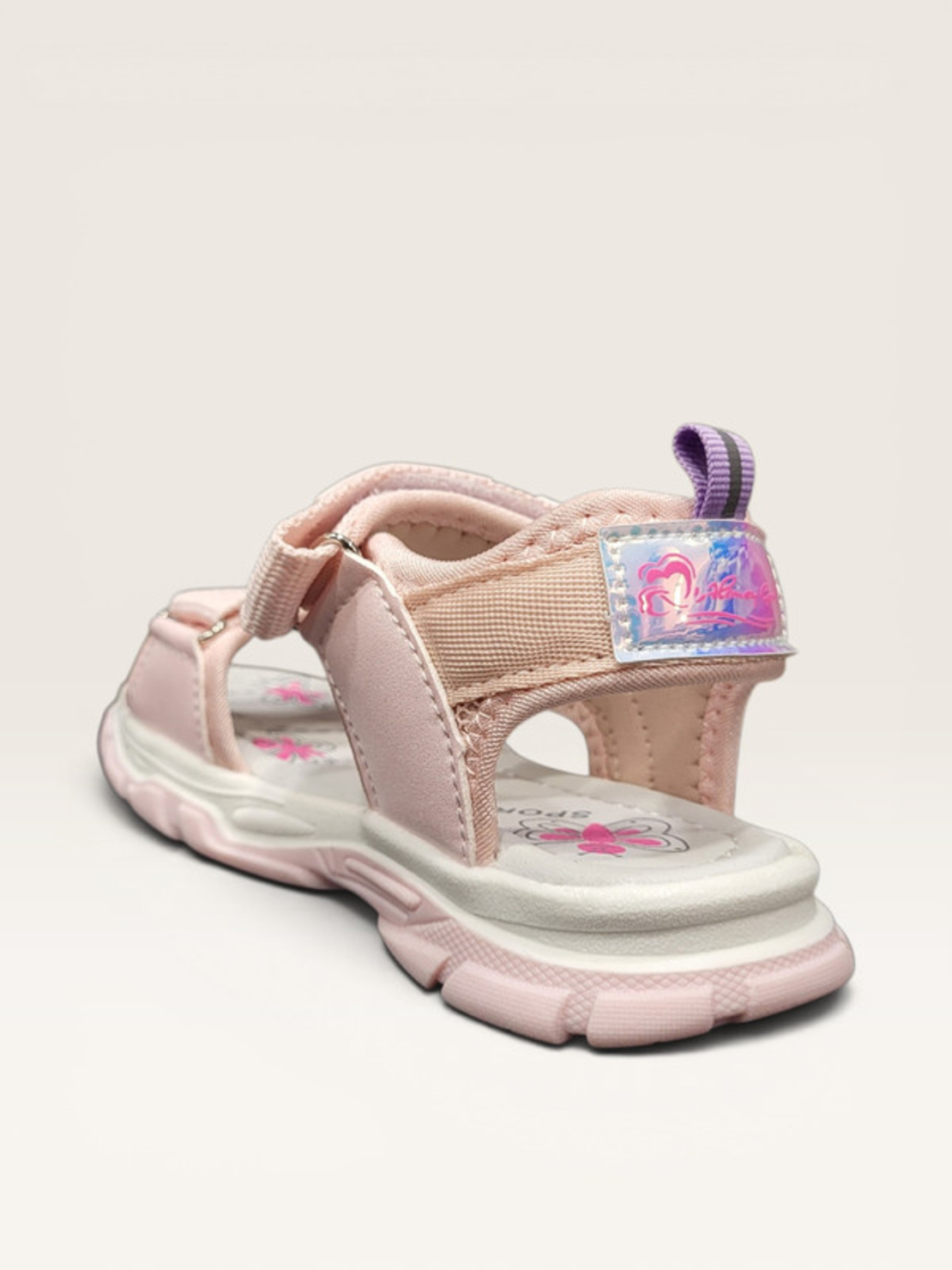 Детски сандали с цвете и блестящи детайли в розово G6-GY3055-1 pink
