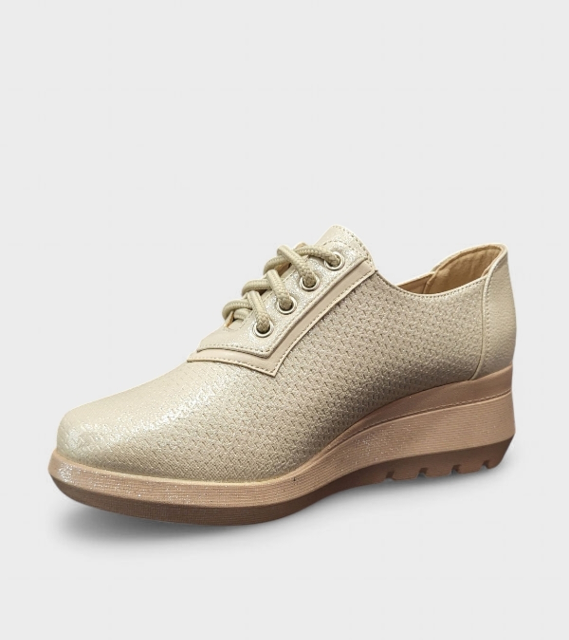 Дамски ежедневни обувки на платформа A2388-5 beige