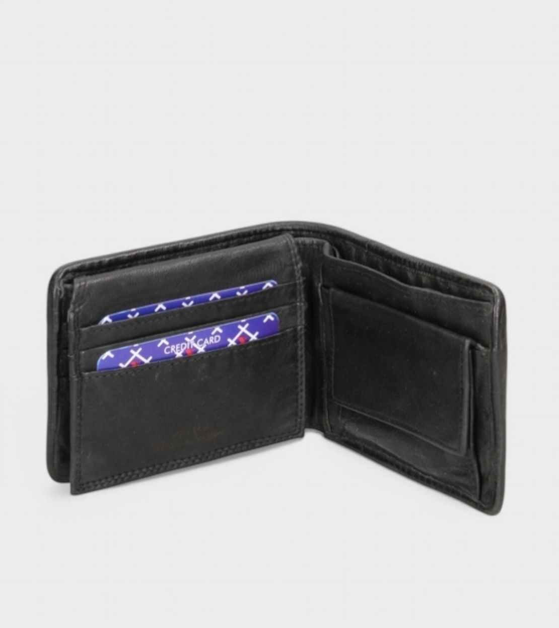 Mтжки портфейл от естествена кожа с винтидж ефект IN-1054 NERO