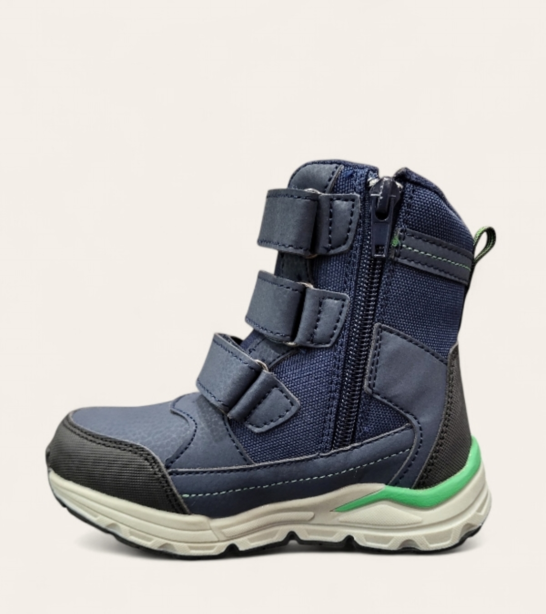 Детски боти апрески за момче с лепенки W194154 navy