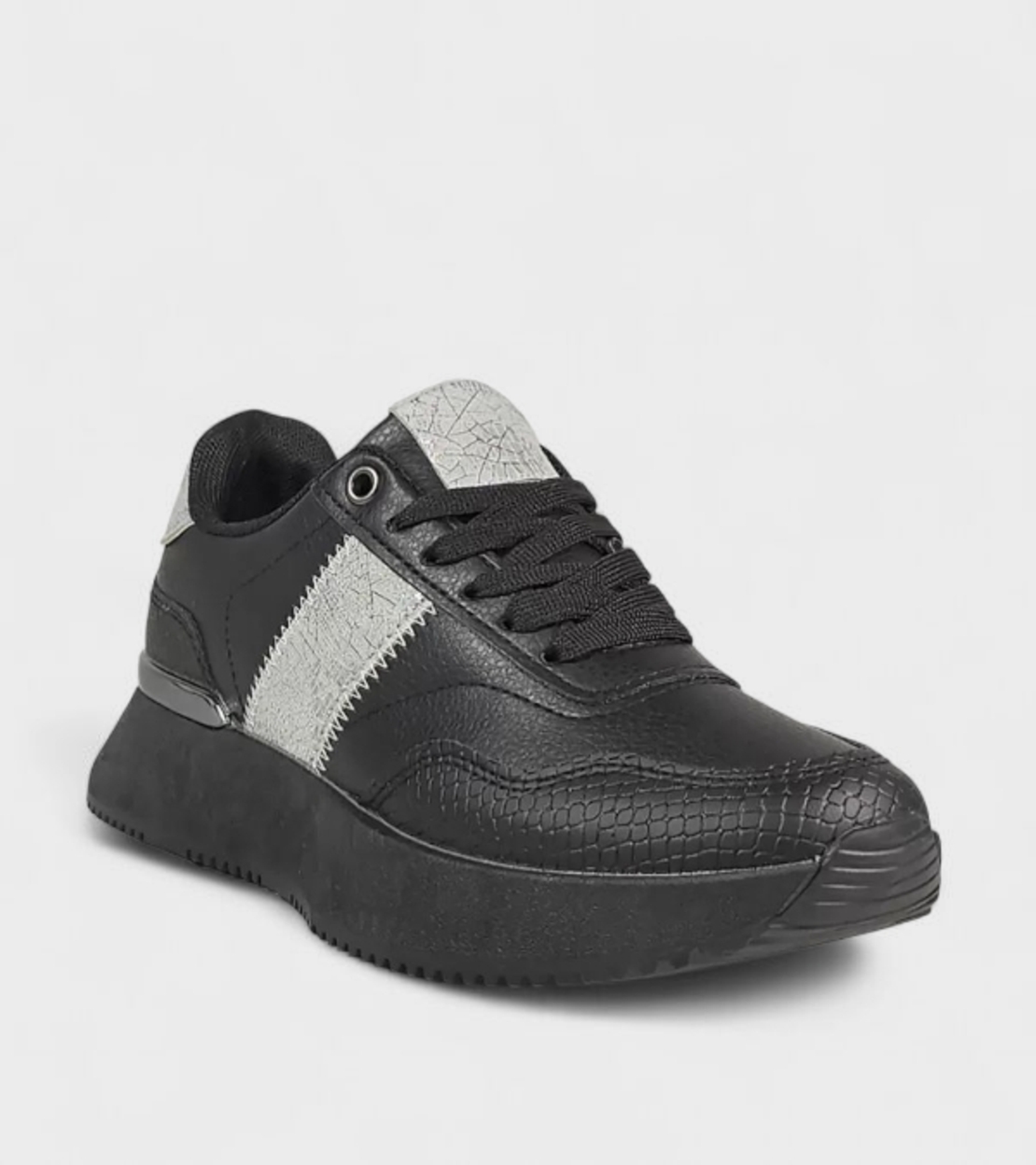 Дамски спортни обувки на платформа W014251 black