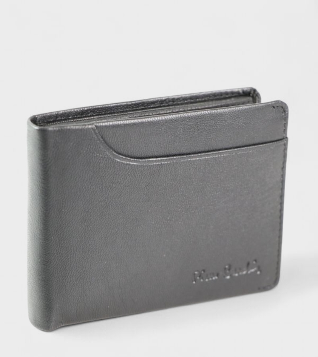 Мъжки портфейл от естествена кожа в черно марка Pierre Cardin