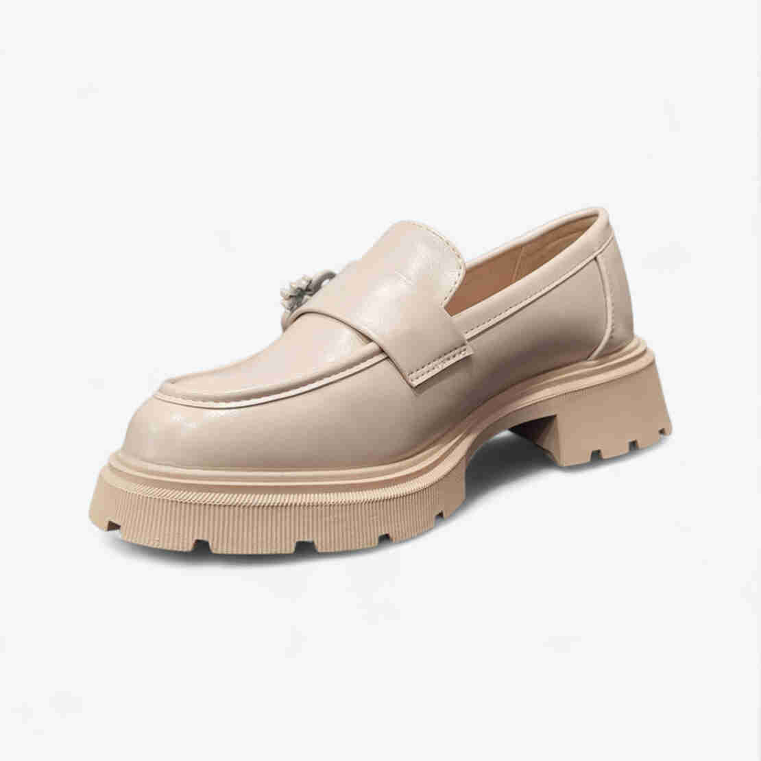 Дамски мокасини на платформа W525276 beige