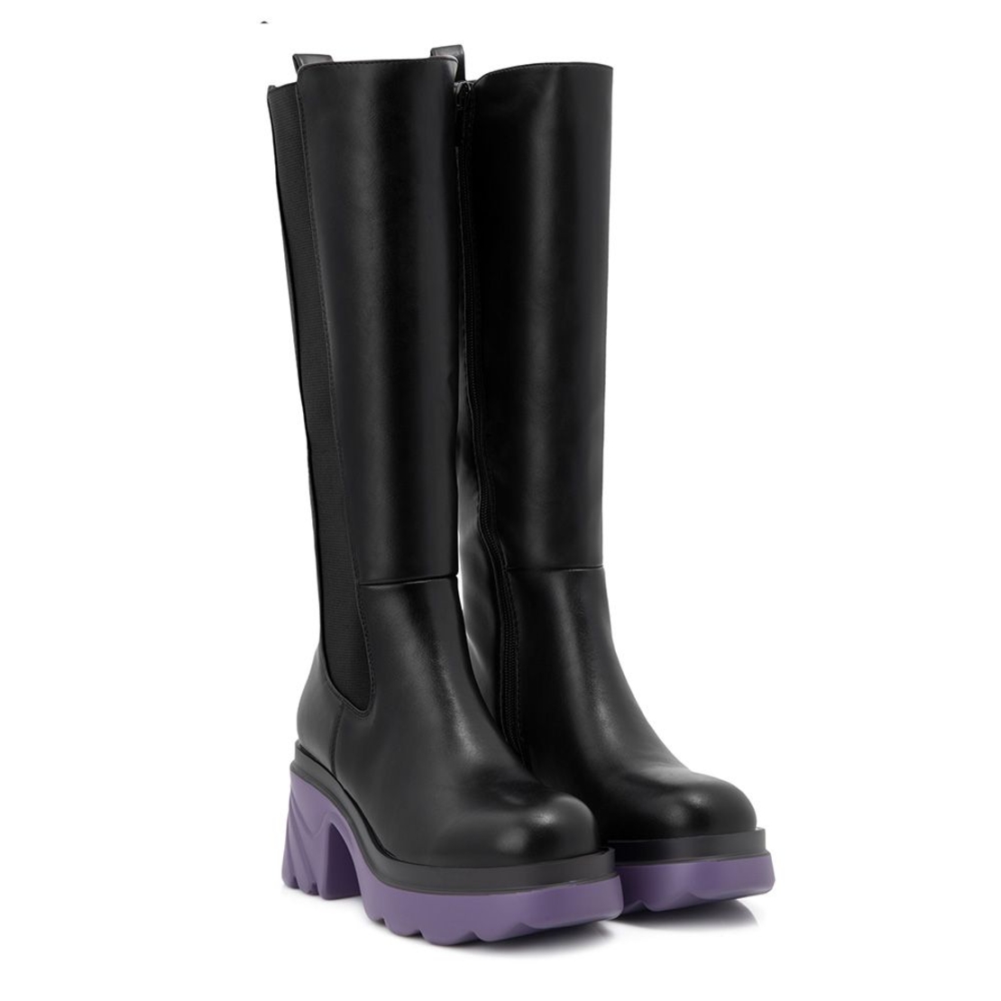 Дамски леки и удобни ботуши с лилава подметка модел: 8792-GG purpple