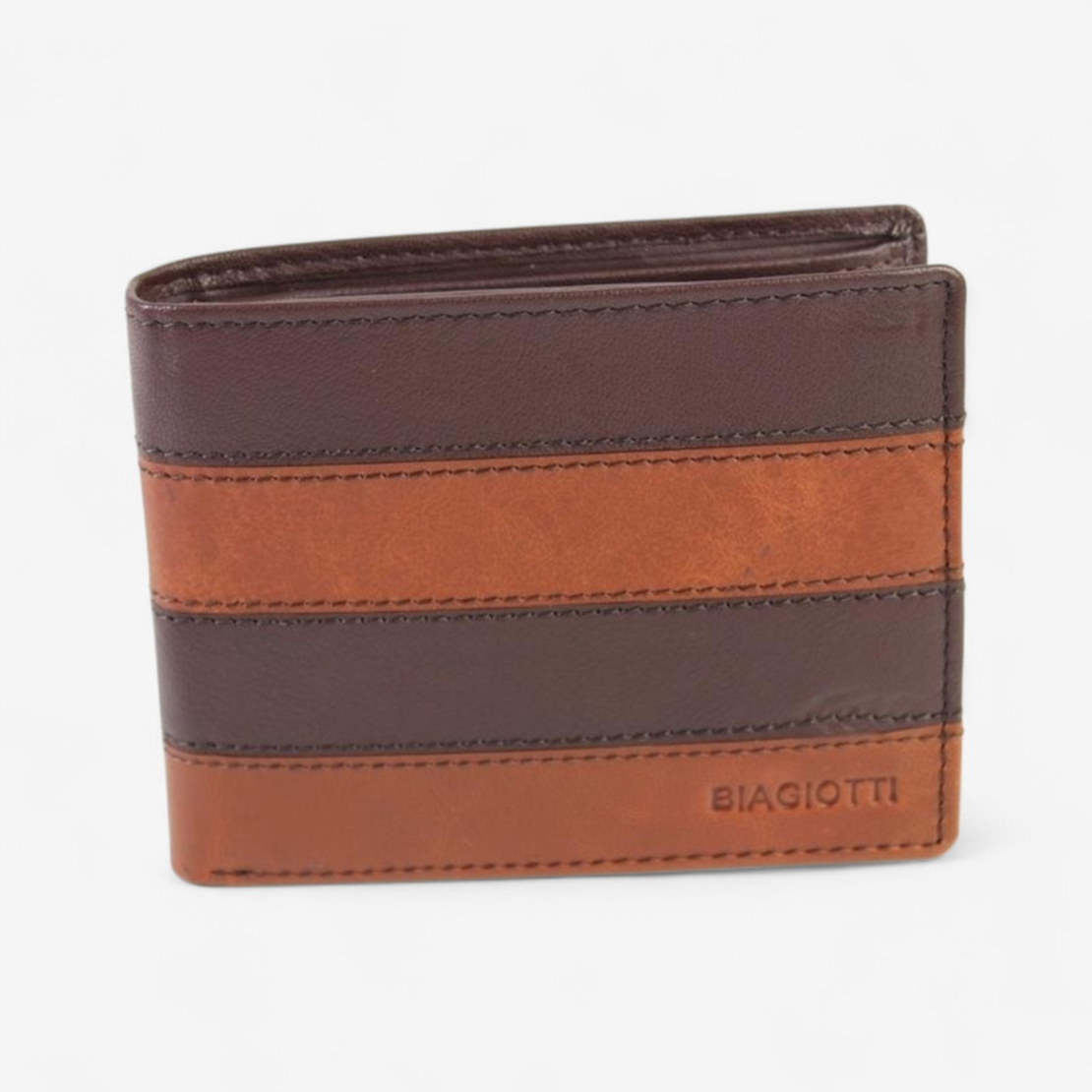 Mъжки портфейл пт естествена кожа в кафяв цвят марка Biagiotti модел: LB-7653-04 brown