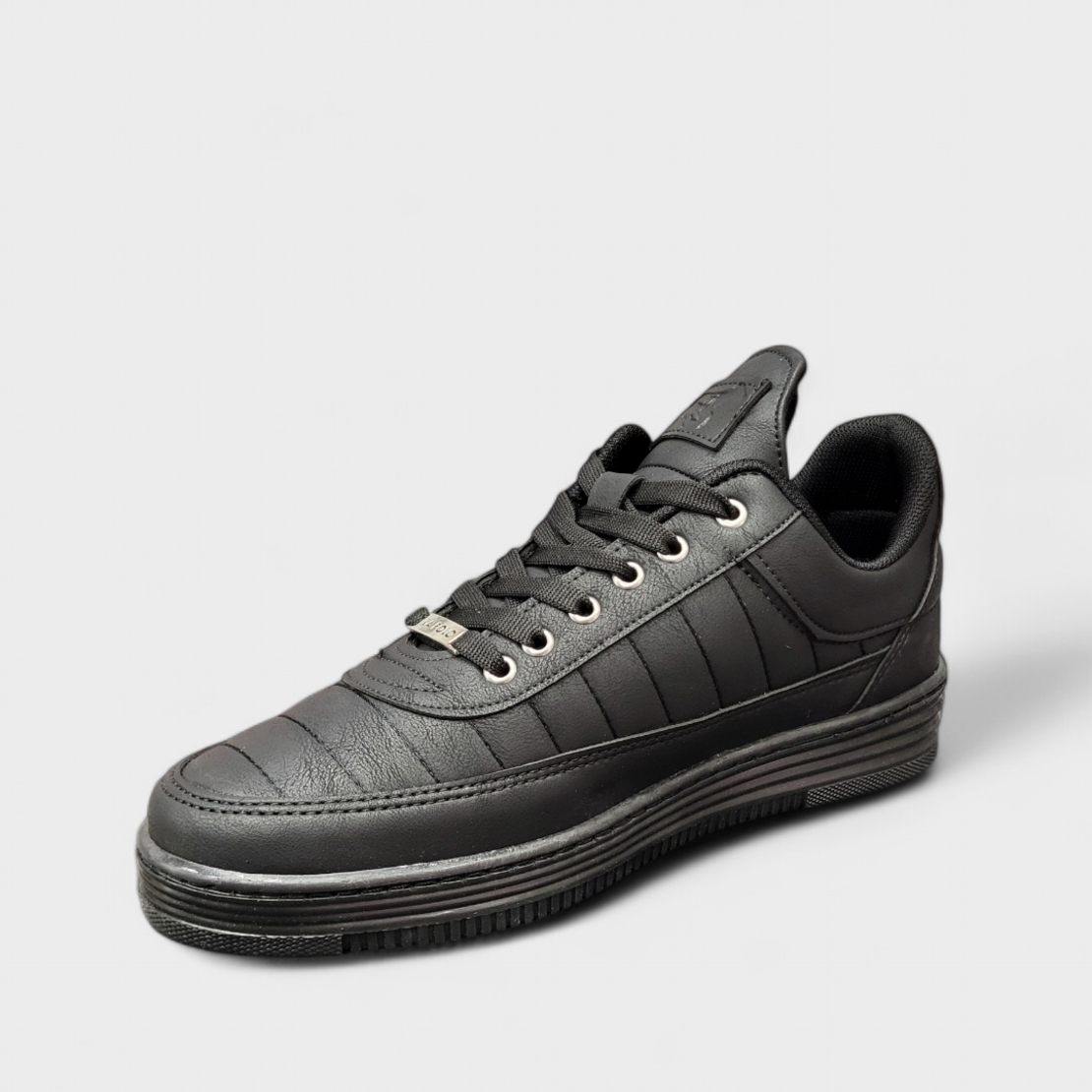 Мъжки модни кецове LA POLO с равна подметка в черен цвят 07 MRD black
