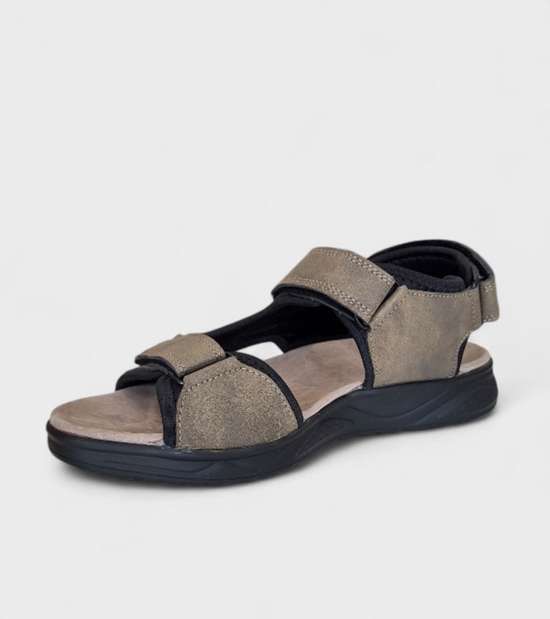 Мъжки сандали в цвят каки с велкро лепенки 2634-2 Khaki