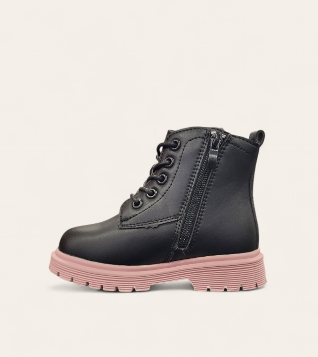 Детски боти с мече за момичета ZG409-1 black/pink