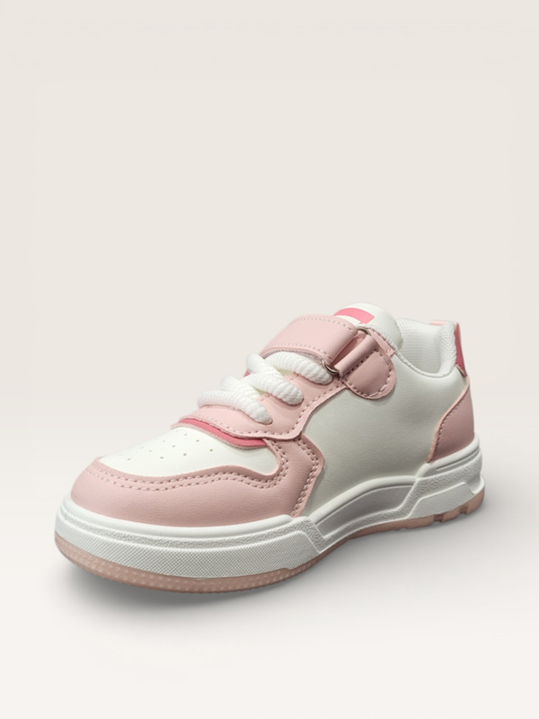 Детски спортни кецове с лепенка W582020 pink