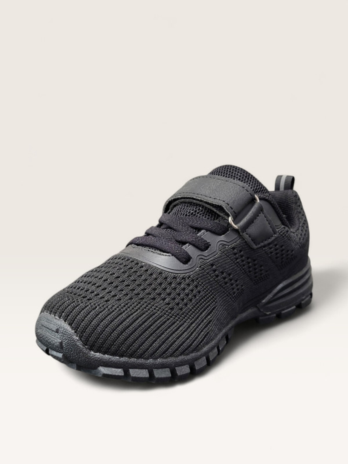 Детски маратонки с лепенка черни B601 black