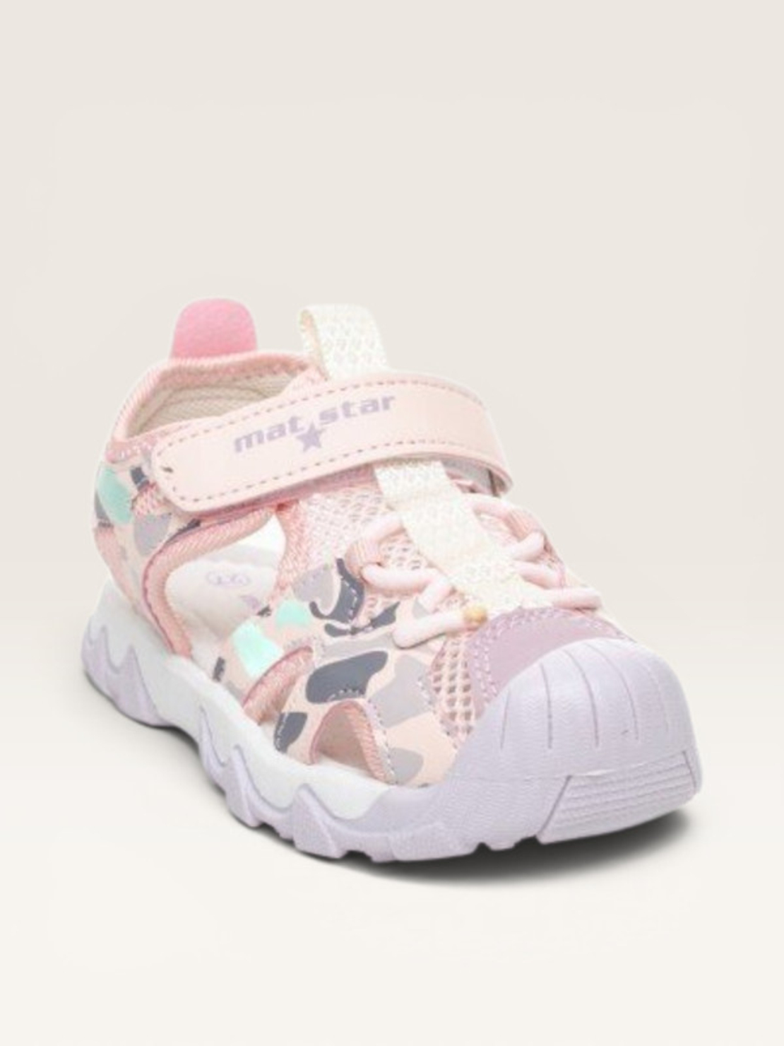 Детски сандали Mat Star с камуфлажен принт в розово W592009 pink
