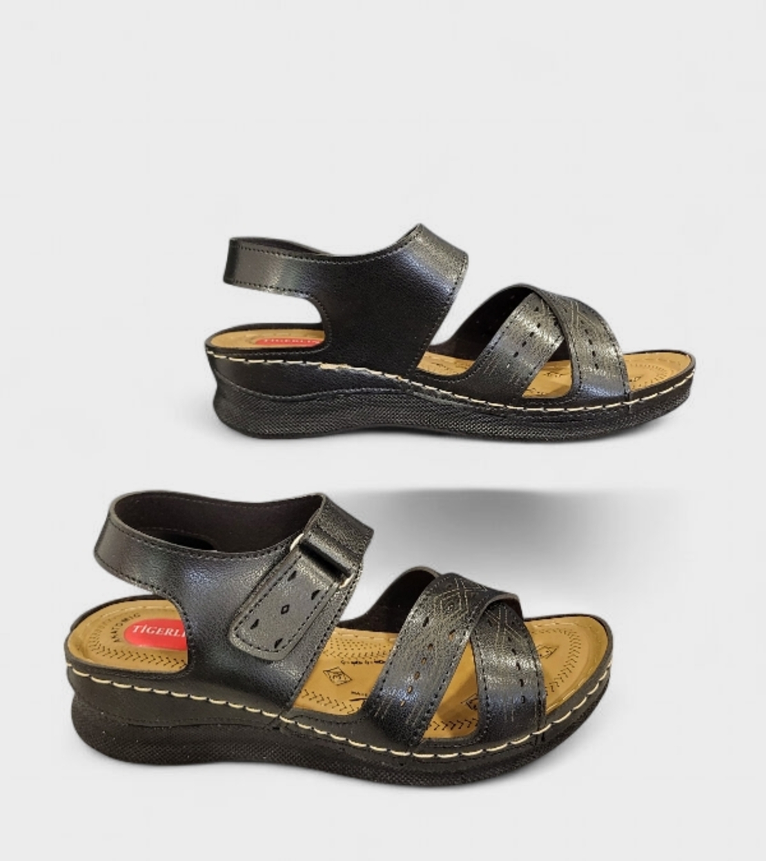 Дамски анатомични сандали в черно – Модел 712004 Black