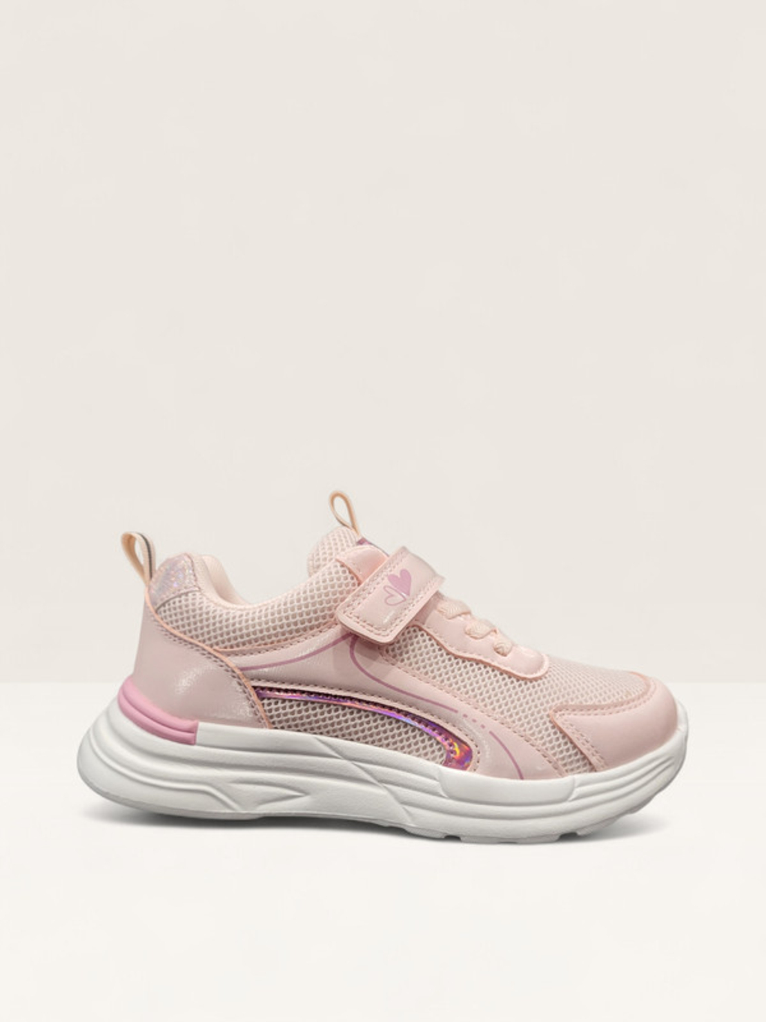 Детски маратонки с лепенка в розов цвят W585078 pink