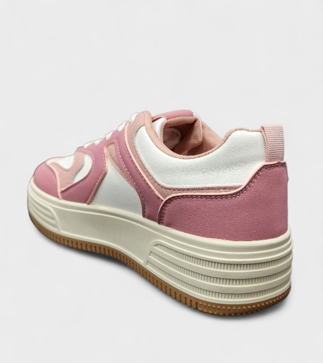 Дамски кецове с платформа в розово W586018 Pink