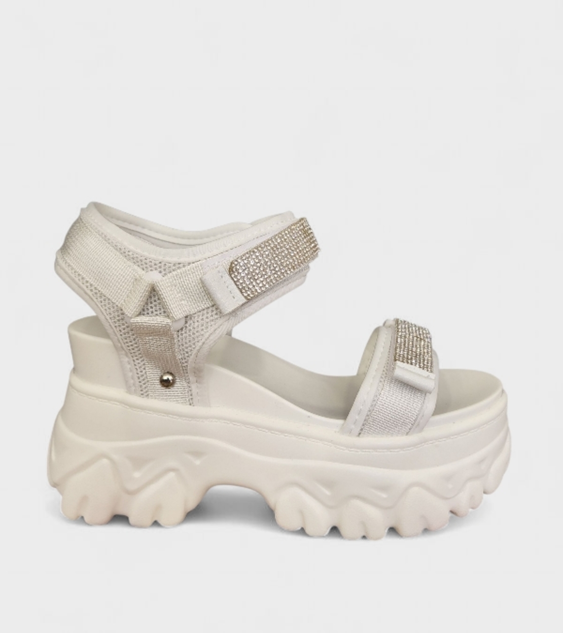 Дамски спортно-елегантни сандали на платформа – YW102 WHITE