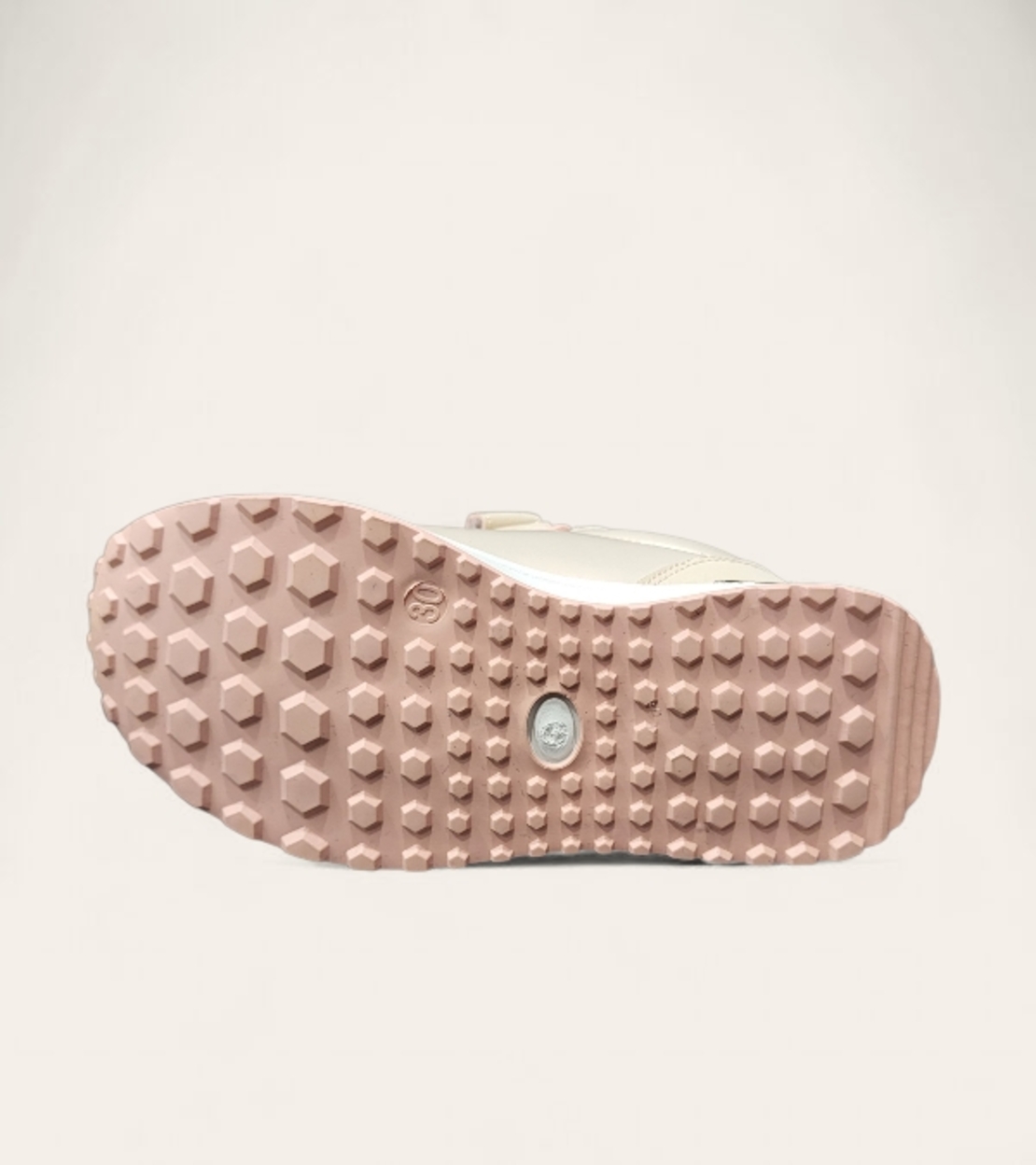 Детски маратонки в розово със златист акцент и велкро лепенка – W014295 Pink
