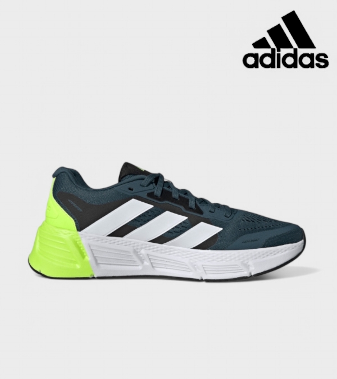 Мъжки маратонки с мрежа в зелен цвят Adidas Questar 2 M