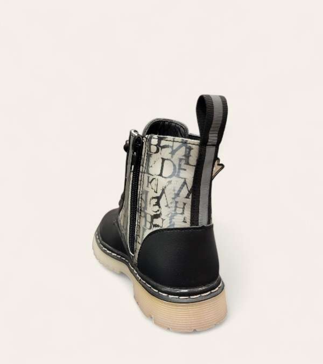 Детски модни боти в черно и розово Z112A black/pink