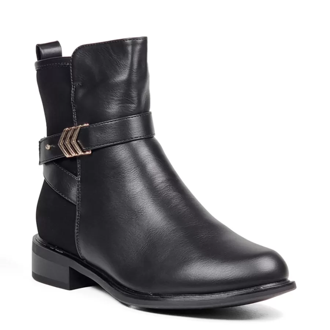 Ежедневни дамски боти от кожа в черен цвят модел: 3505 black