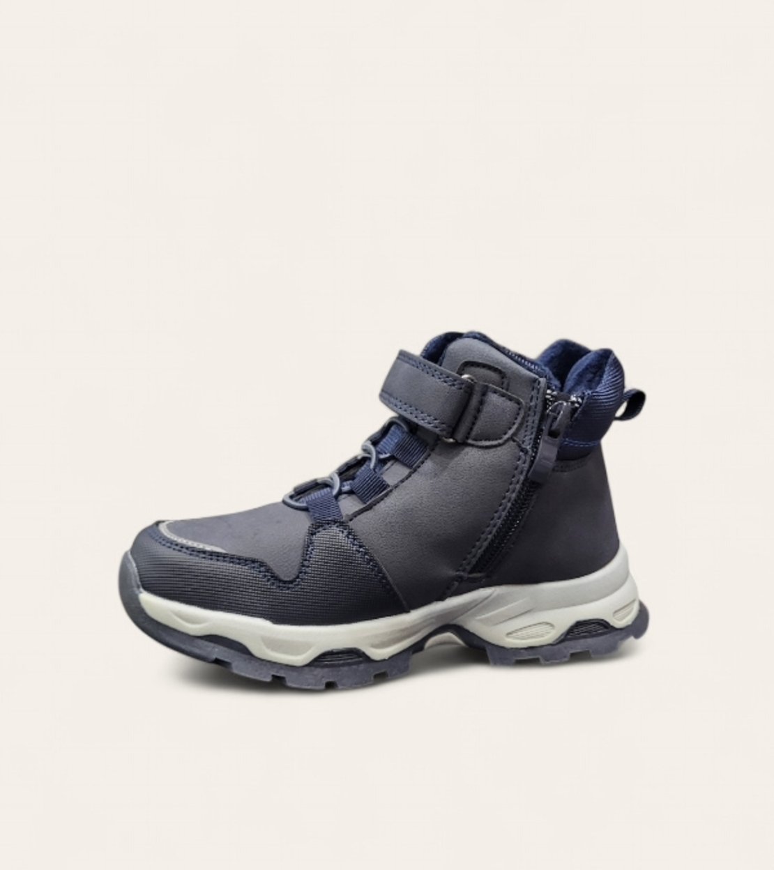 Детски боти за момче в син цвят с лепенка W585020 navy