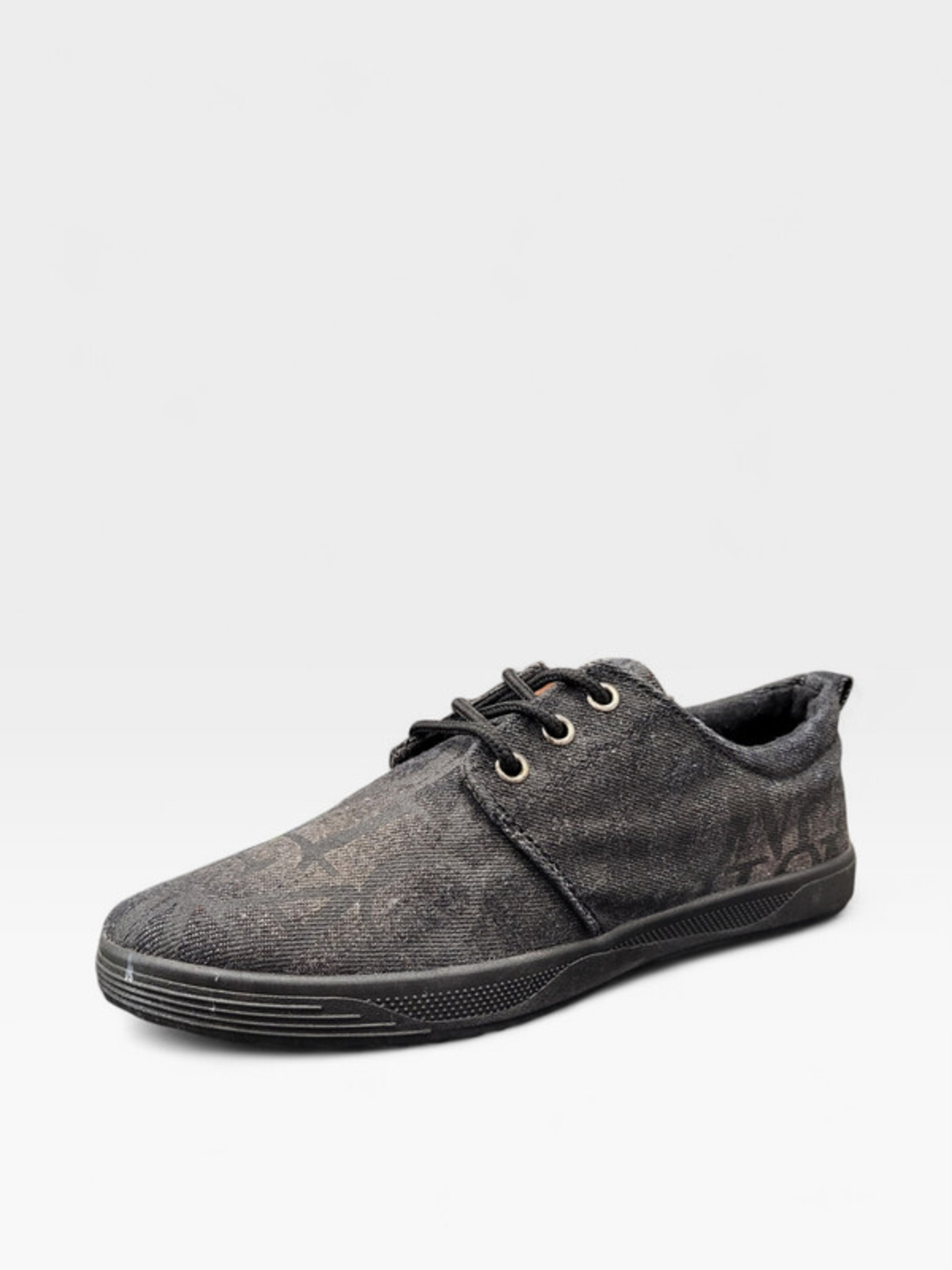 Мъжки текстилни кецове в черно 702-1 black