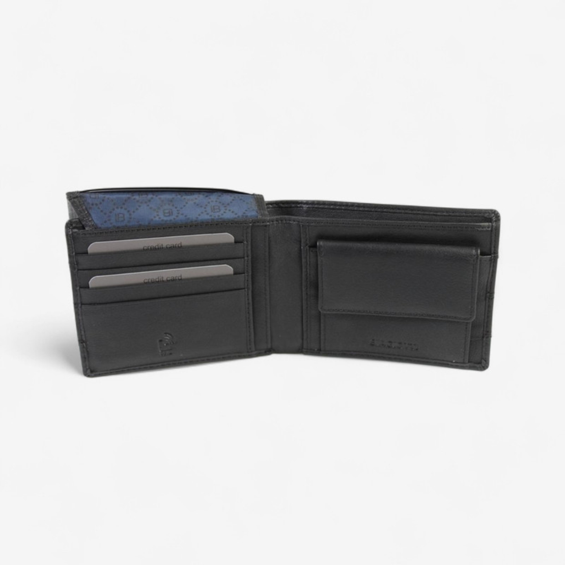 Мъжки портфейл от естествена кожа в черен цвят марка Biagiotti модел: LB765-04 черно