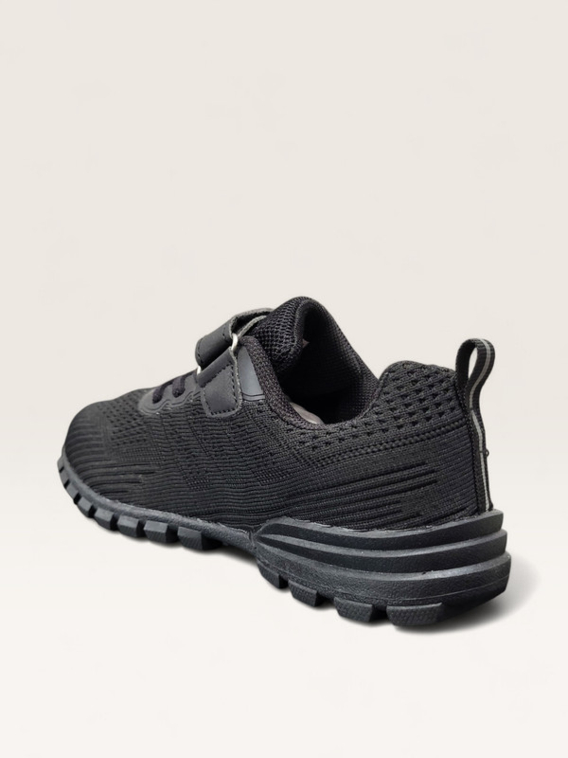 Детски маратонки с лепенка черни B601 black