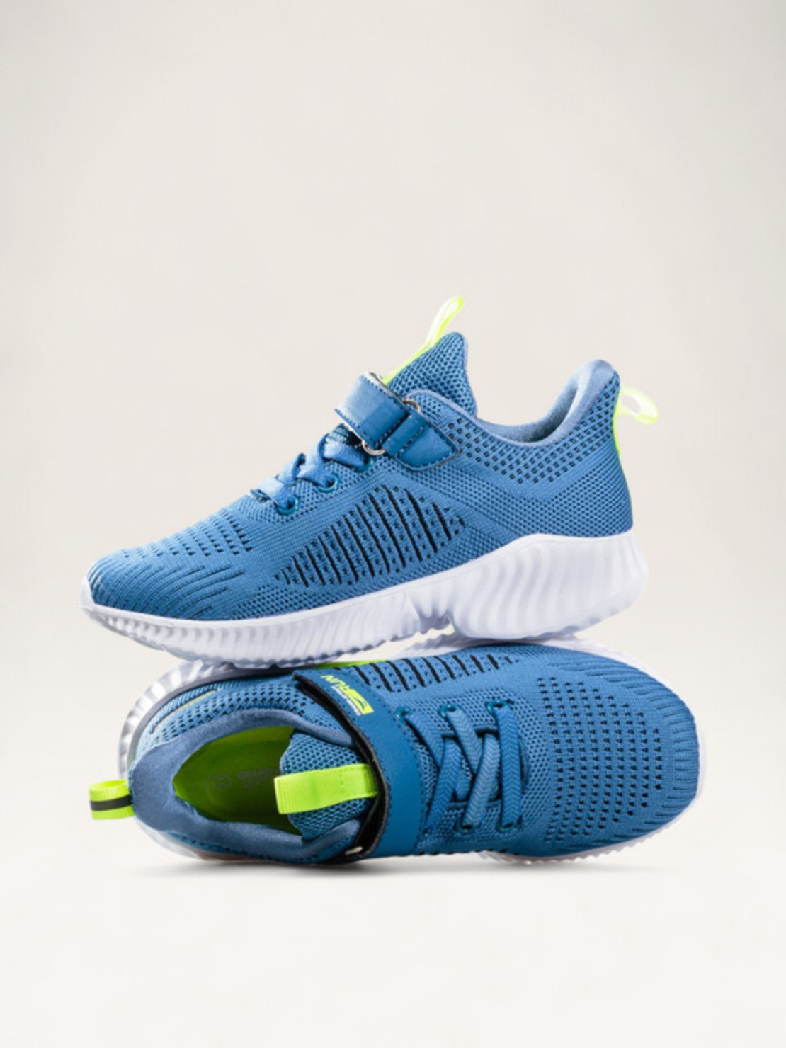 Детски спортни обувки с лепенка и дишащ текстил 30920-2 navy