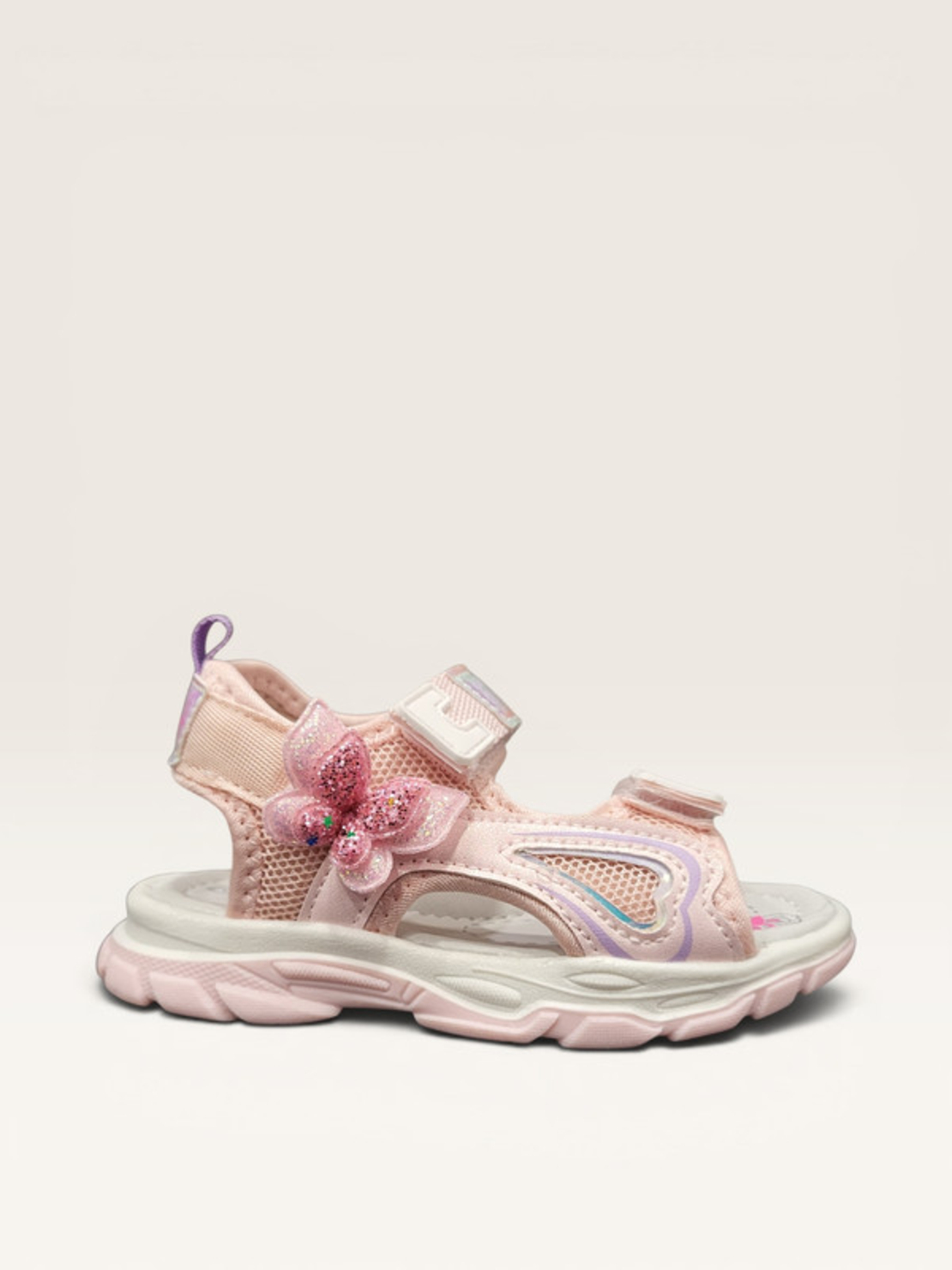 Детски сандали с цвете и блестящи детайли в розово G6-GY3055-1 pink